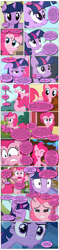 Size: 868x3654 | Tagged: safe, artist:dziadek1990, edit, edited screencap, imported from derpibooru, screencap, pinkie pie, twilight sparkle, a canterlot wedding, the cutie mark chronicles, too many pinkie pies, bipedal, comic, conversation, dialogue, eww, implied roseluck, screencap comic, slice of life, talking, text, translation