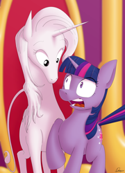 Size: 2160x2997 | Tagged: safe, artist:dmann892, imported from derpibooru, twilight sparkle, pony, unicorn, crossover, high res, implied princess celestia, marigold heavenly nostrils, nicole oliver, phoebe and her unicorn, voice actor joke