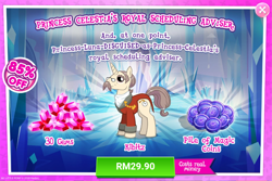 Size: 1036x692 | Tagged: safe, imported from derpibooru, kibitz, pony, unicorn, advertisement, costs real money, crack is cheaper, gameloft, gem, male, official, stallion