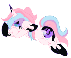 Size: 1280x1032 | Tagged: safe, artist:ladylullabystar, imported from derpibooru, oc, oc only, oc:lullaby star, alicorn, pony, female, mare, nightmarified, simple background, solo, transparent background, vent art