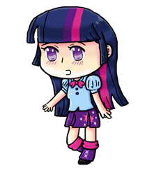 Size: 1022x1106 | Tagged: safe, artist:polishcrossoverfan, imported from derpibooru, twilight sparkle, equestria girls, chibi, hetalia, human coloration, simple background, solo, style emulation, transparent background