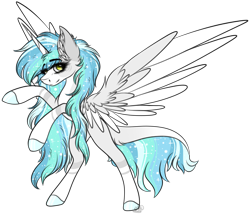 Size: 3397x2922 | Tagged: safe, artist:beamybutt, imported from derpibooru, oc, oc only, alicorn, pony, alicorn oc, ear fluff, eyelashes, female, high res, horn, magical lesbian spawn, mare, offspring, parent:oc:beamy, parent:princess celestia, parents:canon x oc, rearing, simple background, smiling, solo, transparent background, wings