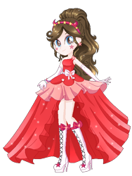 Size: 452x602 | Tagged: safe, artist:gihhbloonde, imported from derpibooru, oc, oc only, equestria girls, base used, boots, clothes, dress, eyelashes, female, gloves, high heel boots, long gloves, shoes, simple background, smiling, solo, transparent background