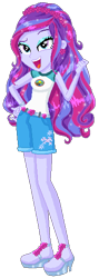 Size: 200x562 | Tagged: safe, artist:gihhbloonde, imported from derpibooru, oc, oc only, equestria girls, base used, clothes, eyelashes, female, hand on hip, high heels, makeup, shoes, shorts, simple background, smiling, solo, transparent background