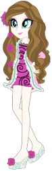 Size: 172x558 | Tagged: safe, artist:gihhbloonde, imported from derpibooru, oc, oc only, oc:gihh bloonde, equestria girls, base used, clothes, eyelashes, female, flower, flower in hair, high heels, makeup, shoes, simple background, smiling, solo, transparent background