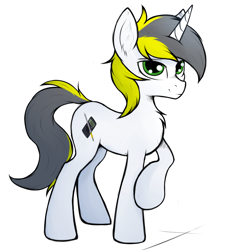 Size: 3500x3700 | Tagged: safe, artist:tatykin, imported from derpibooru, oc, oc only, oc:yellowglaze, pony, unicorn, female, high res, simple background, solo, white background