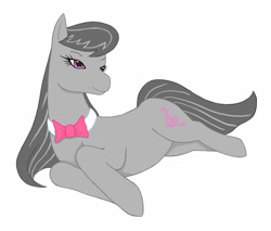 Size: 900x766 | Tagged: safe, artist:fang asian, imported from twibooru, octavia melody, earth pony, pony, female, image, lying down, mare, needs more jpeg, simple background, solo, white background