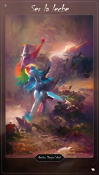 Size: 1080x1920 | Tagged: safe, imported from twibooru, rainbow dash, image, needs more jpeg, wombo art