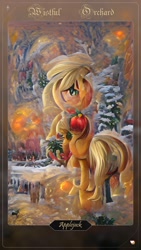 Size: 1080x1920 | Tagged: safe, imported from twibooru, applejack, image, needs more jpeg, wombo art