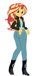 Size: 2254x4654 | Tagged: safe, artist:gmaplay, imported from derpibooru, sunset shimmer, equestria girls, ass, bunset shimmer, butt, seductive, seductive look, seductive pose, simple background, solo, transparent background