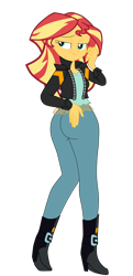 Size: 2254x4654 | Tagged: safe, artist:gmaplay, imported from derpibooru, sunset shimmer, equestria girls, ass, bunset shimmer, butt, seductive, seductive look, seductive pose, simple background, solo, transparent background