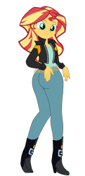 Size: 2254x4654 | Tagged: safe, artist:gmaplay, imported from derpibooru, sunset shimmer, equestria girls, ass, bunset shimmer, butt, seductive, seductive look, seductive pose, simple background, solo, transparent background