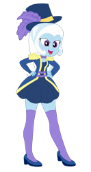 Size: 2500x4701 | Tagged: safe, artist:gmaplay, imported from derpibooru, trixie, equestria girls, equestria girls series, street magic with trixie, spoiler:eqg series (season 2), epaulettes, hat, simple background, solo, top hat, transparent background