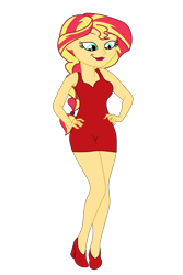 Size: 2435x3654 | Tagged: safe, artist:gmaplay, imported from derpibooru, oc, oc only, oc:sunrise shimmer, equestria girls, high res, simple background, solo, transparent background