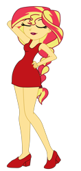 Size: 1506x3184 | Tagged: safe, artist:gmaplay, imported from derpibooru, oc, oc only, oc:sunrise shimmer, equestria girls, simple background, solo, transparent background