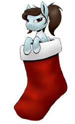 Size: 775x1280 | Tagged: safe, artist:darkhestur, imported from derpibooru, oc, oc only, oc:jest stream, pegasus, pony, christmas, female, holiday, mare, simple background, sock, solo, transparent background