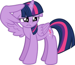 Size: 7205x6251 | Tagged: safe, artist:lincolnbrewsterfan, derpibooru exclusive, imported from derpibooru, twilight sparkle, alicorn, pony, shadow play, .svg available, absurd resolution, big eyes, cute, d:, dilated pupils, ears back, embarrassed, facewing, female, floppy ears, full body, hiding behind wing, horn, inkscape, mare, multicolored mane, multicolored tail, one wing out, open mouth, sad, sadorable, simple background, solo, standing, svg, tail, transparent background, twiabetes, twilight sparkle (alicorn), vector, wing hands, wings