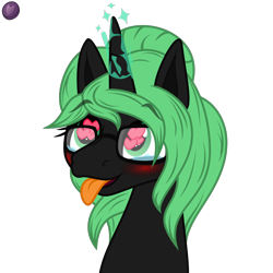 Size: 1000x1000 | Tagged: safe, artist:terminalhash, imported from derpibooru, oc, oc only, oc:terminalhash, pony, unicorn, ahegao, digital art, horny, magic, open mouth, solo, tongue out, vector