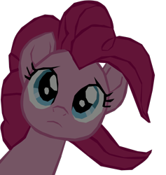 Size: 1280x1352 | Tagged: safe, artist:benpictures1, imported from derpibooru, pinkie pie, earth pony, pony, my little pony: the movie, cute, diapinkes, female, frown, inkscape, mare, simple background, solo, transparent background, vector