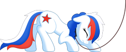 Size: 7000x2925 | Tagged: safe, artist:negatif22, derpibooru exclusive, imported from derpibooru, oc, oc only, oc:marussia, earth pony, pony, collar, female, femsub, leash, mare, nation ponies, ponified, russia, show accurate, simple background, slave, solo, submissive, transparent background, vector