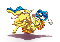 Size: 1920x1328 | Tagged: safe, artist:lupiarts, imported from derpibooru, dj pon-3, spitfire, vinyl scratch, pony, simple background, sports, transparent background, wrestling