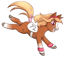 Size: 1024x896 | Tagged: safe, artist:foxhatart, imported from derpibooru, oc, oc only, pony, unicorn, female, headband, mare, saddle, simple background, solo, tack, tail wrap, transparent background, wristband