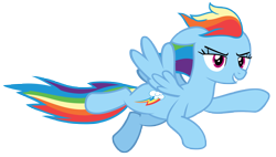 Size: 9125x5192 | Tagged: safe, artist:andoanimalia, imported from derpibooru, rainbow dash, pegasus, pony, all bottled up, best friends until the end of time, female, flying, looking at you, solo, vector