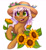 Size: 1700x1831 | Tagged: safe, artist:falafeljake, imported from derpibooru, oc, oc only, earth pony, pony, cottagecore, cute, female, flower, mare, ocbetes, simple background, solo, sunflower, white background