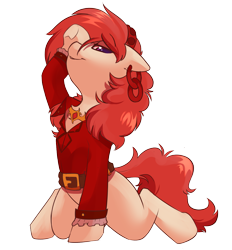 Size: 1923x2073 | Tagged: safe, artist:beardie, imported from derpibooru, oc, oc only, oc:rosa lanzar, pony, cute, ear piercing, earring, female, jewelry, kneeling, looking at you, mare, necklace, piercing, simple background, solo, transparent background, underhoof