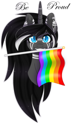 Size: 2108x3688 | Tagged: safe, artist:aestheticallylithi, imported from derpibooru, oc, oc only, oc:lithium frost, pony, unicorn, female, flag, lgbt, mare, pride, pride flag, proud, simple background, transparent background