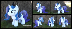 Size: 4268x1754 | Tagged: safe, artist:peruserofpieces, imported from derpibooru, princess luna, rarity, pony, unicorn, testing testing 1-2-3, beanie (plushie), clothes, cosplay, costume, crown, fake wings, female, horn, irl, jewelry, lunarity, mare, photo, plushie, regalia, roleplaying, smiling, solo, standing, tree