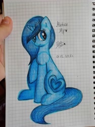 Size: 3120x4160 | Tagged: safe, anonymous artist, imported from derpibooru, oc, oc only, pony, unicorn, graph paper, traditional art