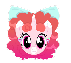 Size: 738x656 | Tagged: safe, artist:reptaurdrawsmlp, artist:tired-horse-studios, imported from derpibooru, oc, oc only, oc:roxanna, pony, unicorn, bow, bust, female, hair bow, mare, portrait, simple background, solo, transparent background