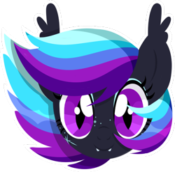 Size: 493x487 | Tagged: safe, artist:reptaurdrawsmlp, artist:tired-horse-studios, imported from derpibooru, oc, oc only, oc:astral breeze, bat pony, pony, bust, female, mare, portrait, simple background, solo, transparent background