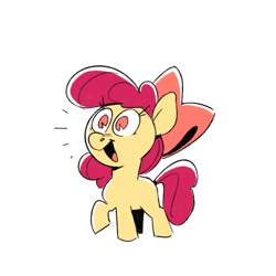 Size: 2393x2393 | Tagged: safe, artist:kylesmeallie, imported from derpibooru, apple bloom, earth pony, pony, adorabloom, cute, open mouth, smiling, solo