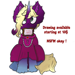 Size: 1000x1000 | Tagged: safe, artist:spiroudada, imported from derpibooru, oc, oc:velvet sky, pony, unicorn, advertisement, clothes, crossdressing, dress, male, pink, stallion