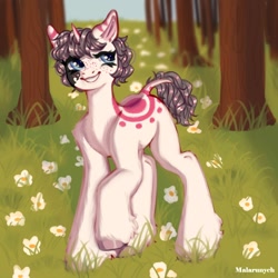 Size: 1000x1000 | Tagged: safe, artist:malarunych, imported from derpibooru, oc, oc only, pony, bust, smiling, solo