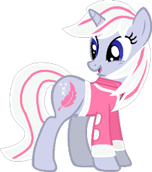 Size: 411x468 | Tagged: safe, artist:pegasski, imported from derpibooru, oc, oc only, pony, unicorn, base used, clothes, eyelashes, female, horn, looking back, mare, open mouth, simple background, solo, transparent background, unicorn oc