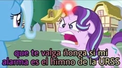 Size: 480x269 | Tagged: safe, edit, edited screencap, imported from derpibooru, screencap, starlight glimmer, trixie, all bottled up, spanish, text