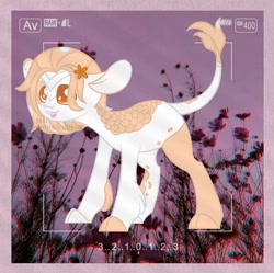 Size: 1080x1074 | Tagged: safe, artist:elinka_officall, imported from derpibooru, oc, oc only, earth pony, cloven hooves, earth pony oc, leonine tail, outdoors, solo
