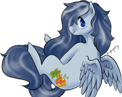 Size: 1596x1270 | Tagged: safe, artist:1eg, imported from derpibooru, oc, oc only, oc:splendence, pegasus, pony, chalice, challice, cute, long mane, looking at you, original character do not steal, simple background, sitting, solo, transparent background