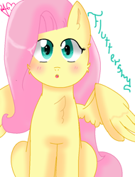 Size: 756x996 | Tagged: safe, artist:mayerlingg23, imported from derpibooru, fluttershy, pegasus, pony, blushing, cute, female, looking at you, mare, shyabetes, simple background, solo, white background