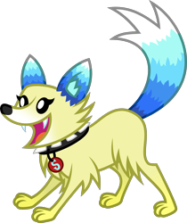 Size: 4000x4754 | Tagged: safe, artist:melisareb, imported from derpibooru, oc, oc only, dog, absurd resolution, collar, fangs, female, inkscape, non-pony oc, show accurate, simple background, solo, spiked collar, transparent background, vector