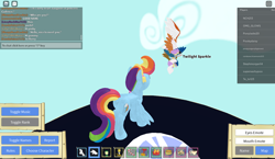 Size: 1440x837 | Tagged: safe, imported from derpibooru, screencap, rainbow dash, roblox, roleplay is magic, screenshots, wings