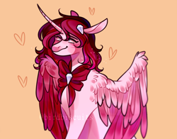 Size: 1500x1174 | Tagged: safe, artist:birdbiscuits, imported from derpibooru, oc, oc only, alicorn, pony, alicorn oc, female, horn, mare, neck bow, solo, wings