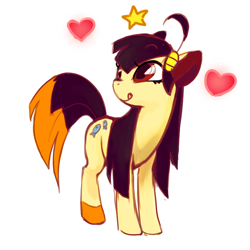 Size: 700x700 | Tagged: safe, artist:n0pies, imported from derpibooru, oc, oc only, earth pony, meowth, pony, ahoge, crossover, cute, licking, licking lips, pictogram, pokémon, ponified, simple background, tongue out, white background