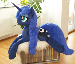 Size: 1724x1464 | Tagged: safe, artist:epicrainbowcrafts, imported from derpibooru, princess luna, pony, irl, life size, photo, plushie, solo