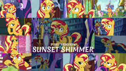 Size: 1974x1111 | Tagged: safe, edit, edited screencap, editor:quoterific, imported from derpibooru, screencap, rainbow dash, sci-twi, sunset shimmer, twilight sparkle, twinkleshine, alicorn, pegasus, pony, unicorn, equestria girls, equestria girls (movie), equestria girls series, forgotten friendship, mirror magic, spring breakdown, spoiler:eqg specials, bag, duo, equestria girls ponified, evil, eyes closed, glasses, grin, human pony dash, nervous, nervous grin, open mouth, ponified, running, saddle bag, smiling, solo, teeth, twilight sparkle (alicorn), twilight's castle, twinkleshine is not amused, unamused, unicorn sci-twi