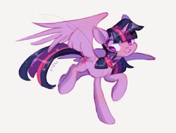 Size: 2048x1556 | Tagged: safe, artist:shore2020, imported from derpibooru, twilight sparkle, alicorn, pony, cute, female, mare, no pupils, simple background, solo, spread wings, twiabetes, twilight sparkle (alicorn), white background, wings