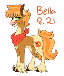 Size: 2360x2825 | Tagged: safe, artist:dodiejinx, imported from derpibooru, oc, oc only, oc:bella, pony, female, mare, offspring, parent:applejack, parent:trouble shoes, parent:troubleshoes clyde, parents:troublejack, simple background, solo, white background